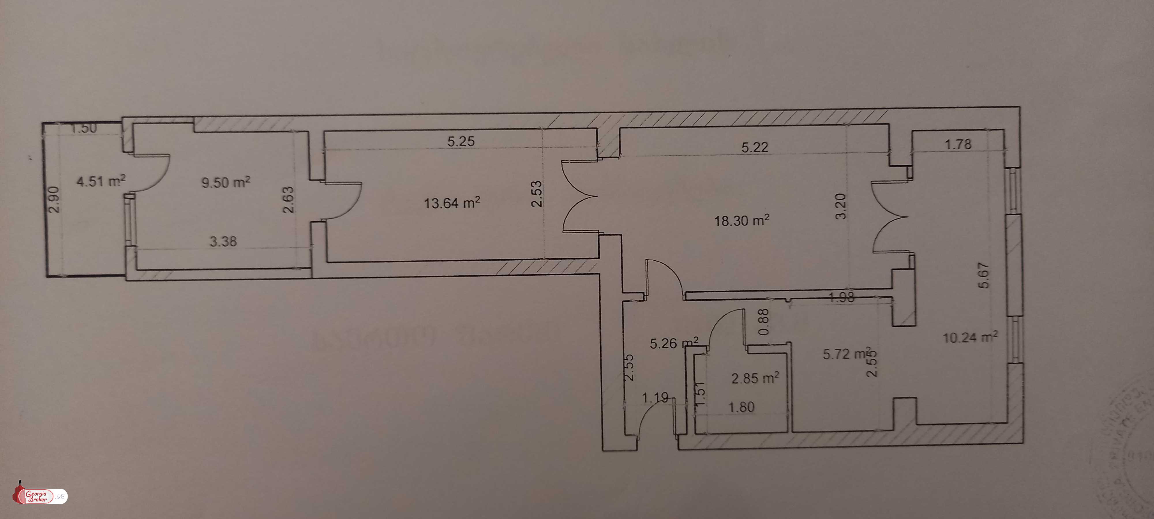 продается квартира со старым ремонтом 3-комнаты