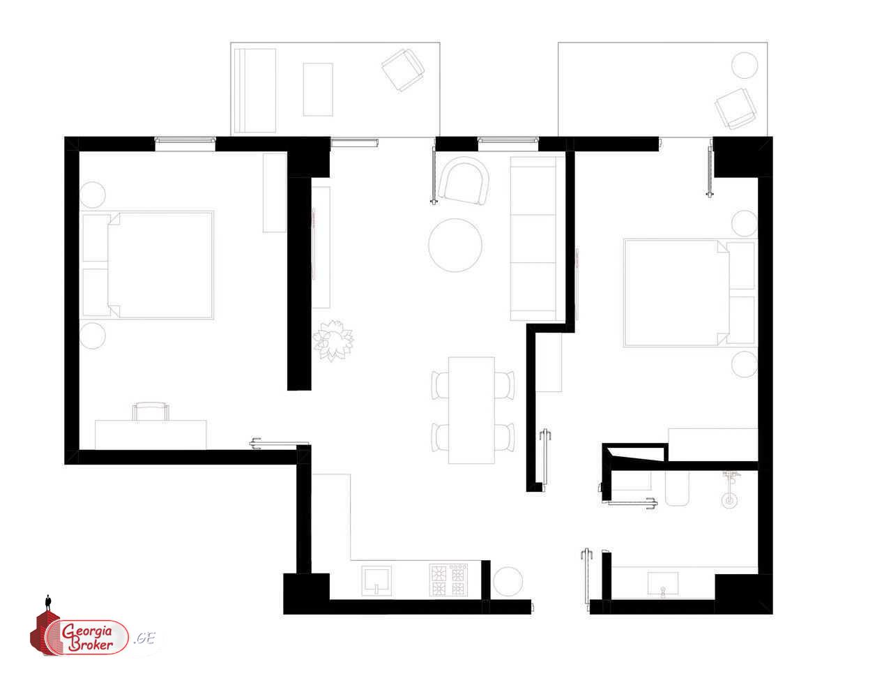 продается квартира с новым ремонтом 3-комнаты