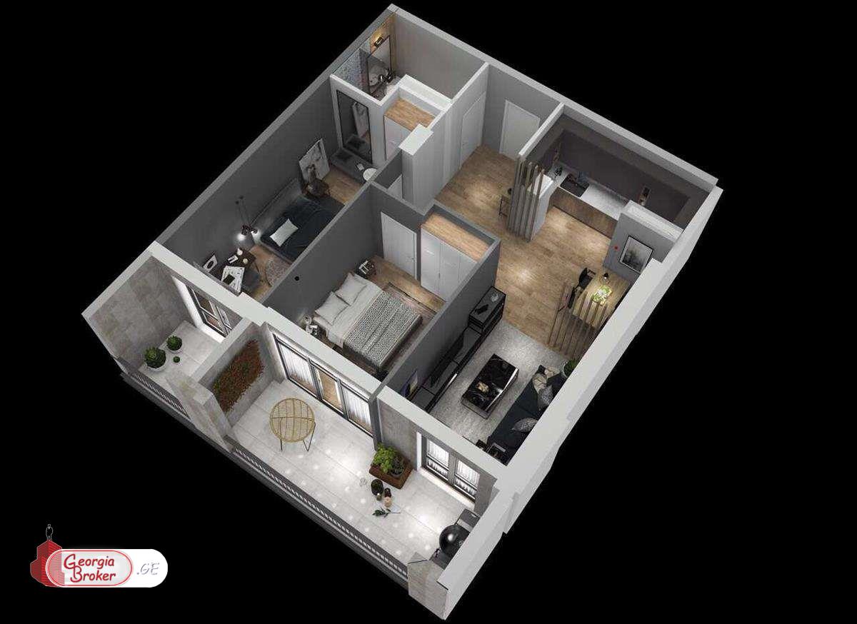 new build 3-room apartment for sale