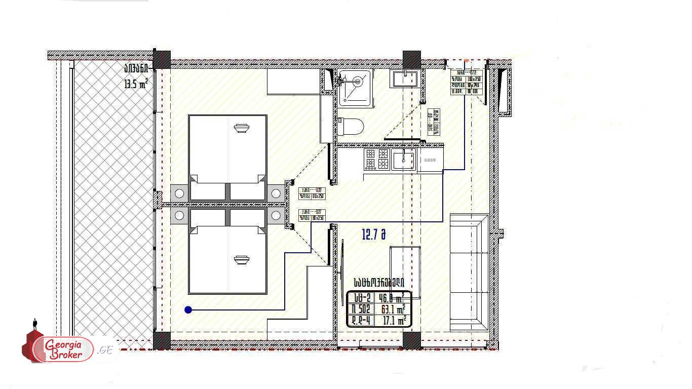 new build 3-room apartment for sale