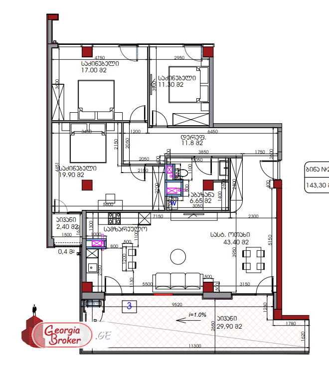 nearly repaired 2-room apartment for sale