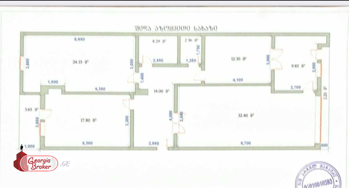 продается квартира со старым ремонтом 4-комнаты