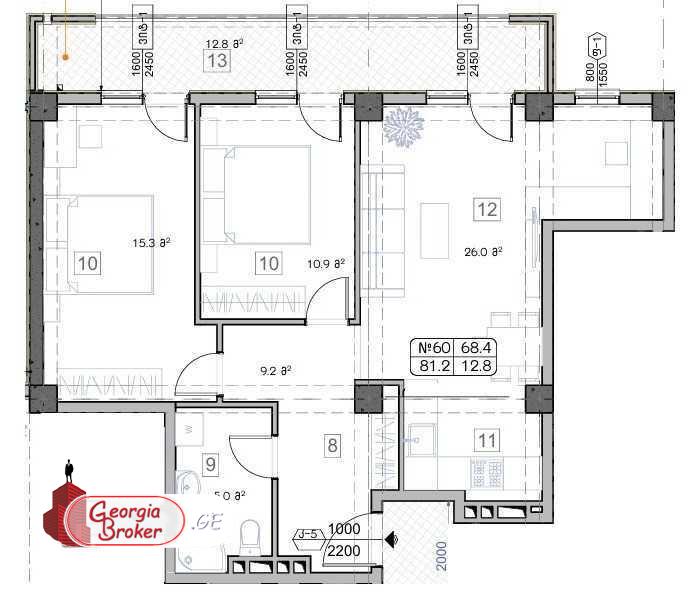 იყიდება ახალი გარემონტებული 3 ოთახიანი ბინა