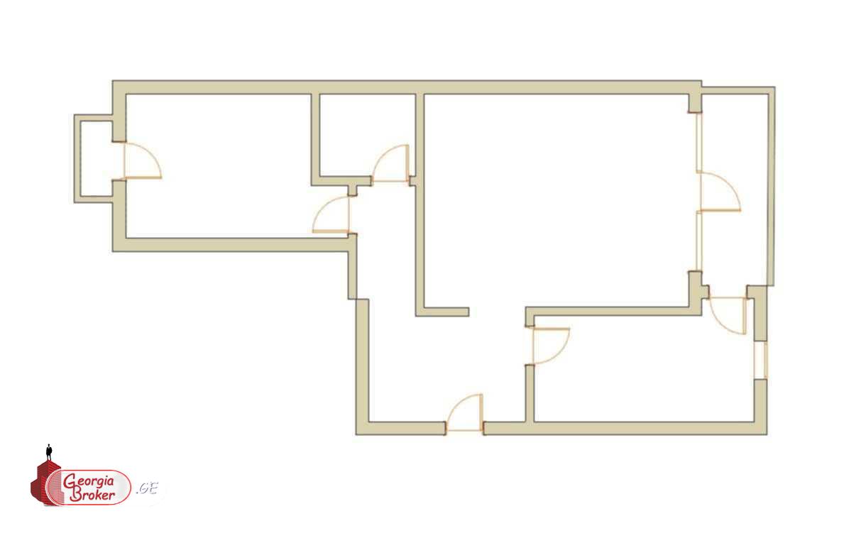 nearly repaired 3-room apartment for sale