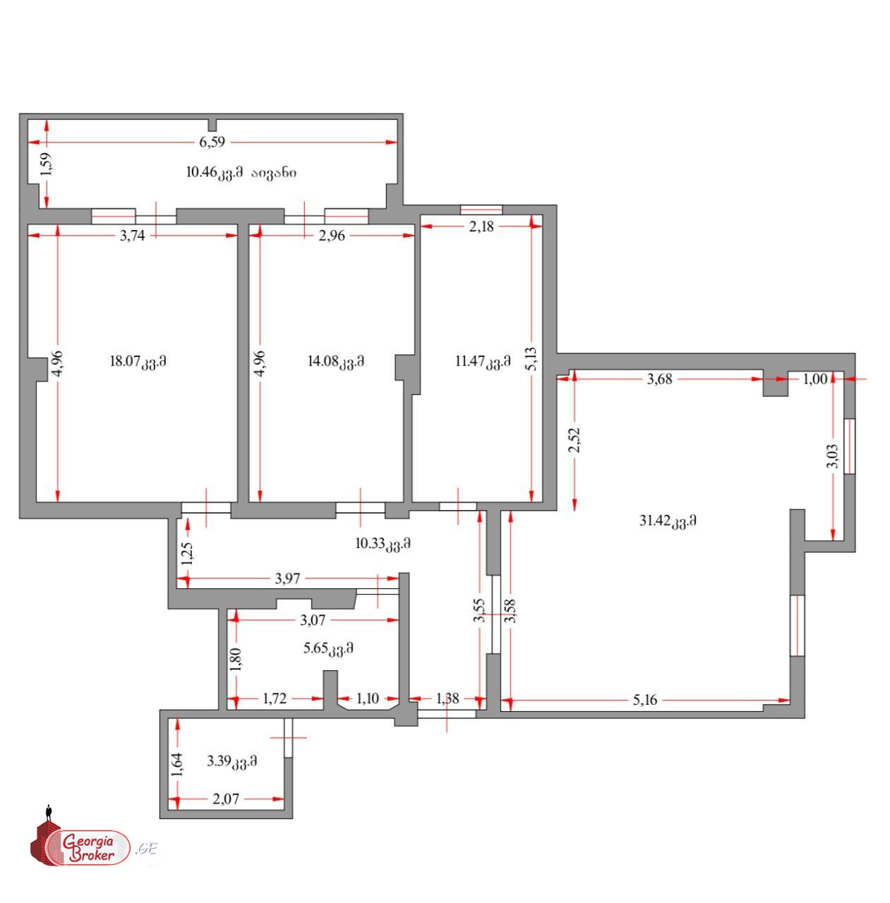 იყიდება ახალი გარემონტებული 4 ოთახიანი ბინა