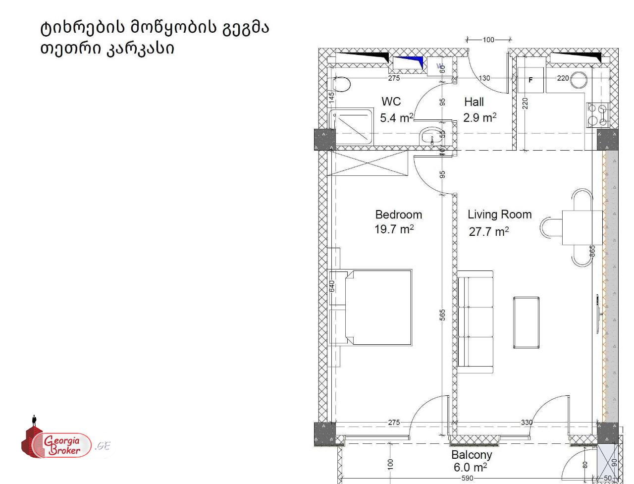 new build 2-room apartment for sale