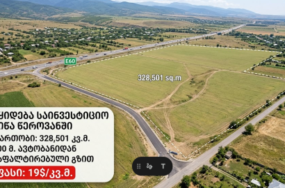 იყიდება საინვესტიციო მიწის ნაკვეთი
