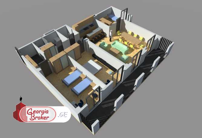 nearly repaired 4-room apartment for sale