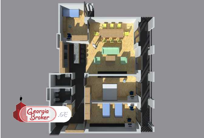 nearly repaired 4-room apartment for sale