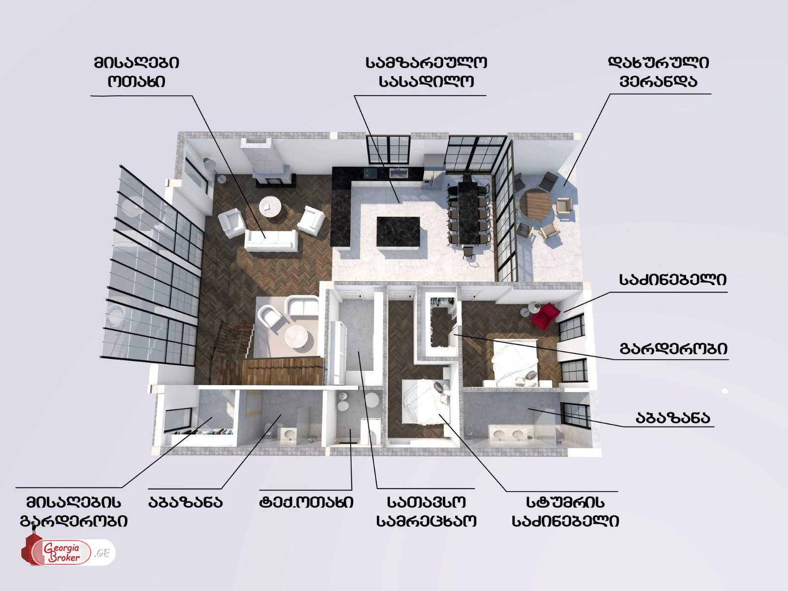 nearly repaired 8-room house for sale